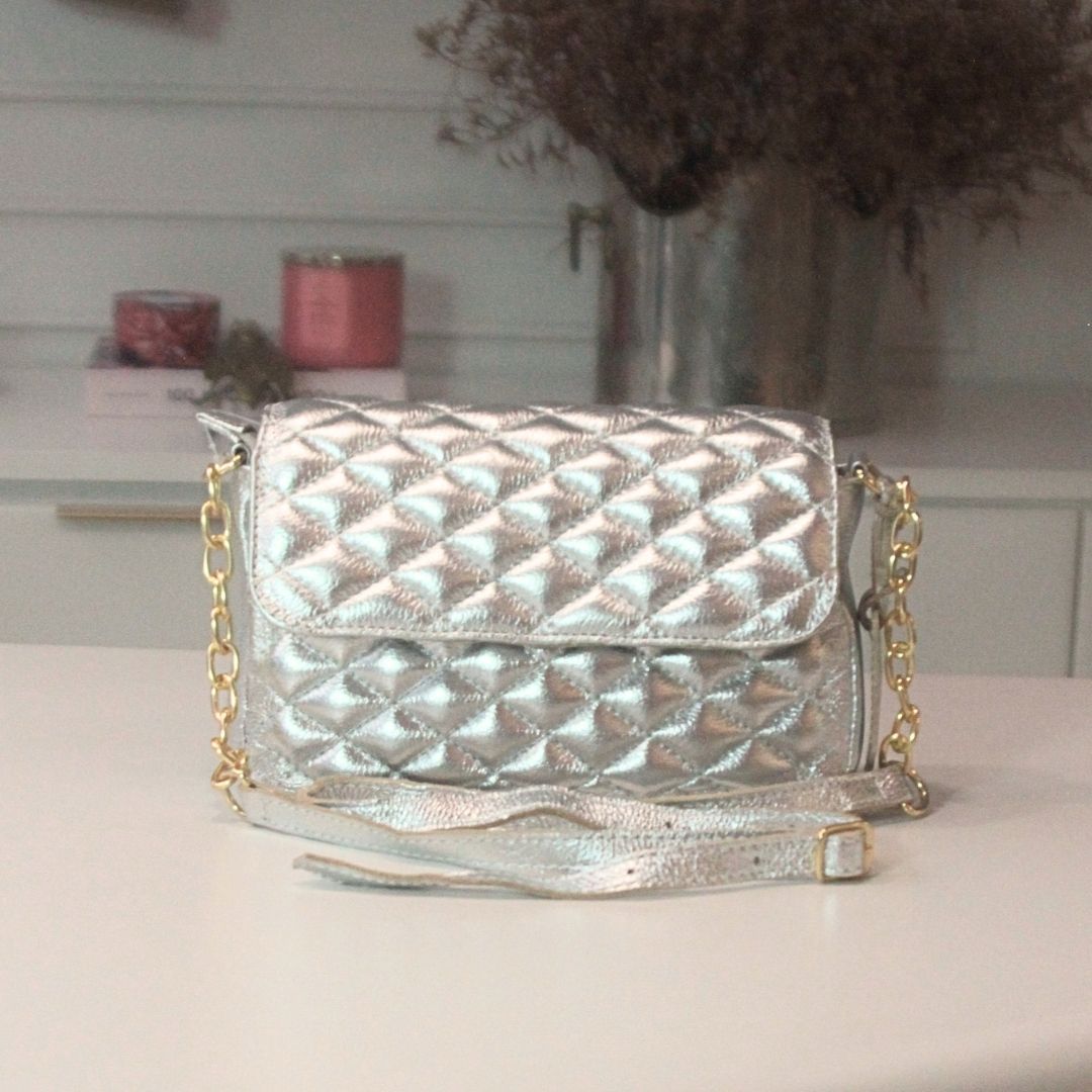 Baby Bag Rosamango Couro Metalassê