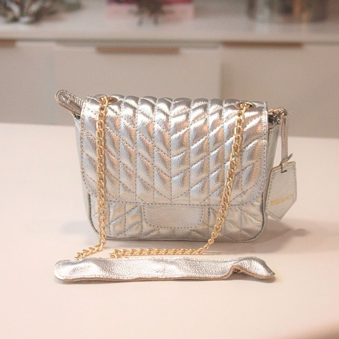 Baby Bag Rosamango Couro Metalassê Escama