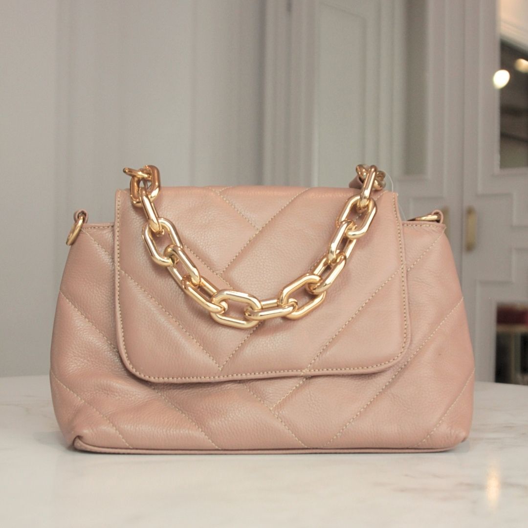 Bag Rosamango Couro Corrente Metalassê