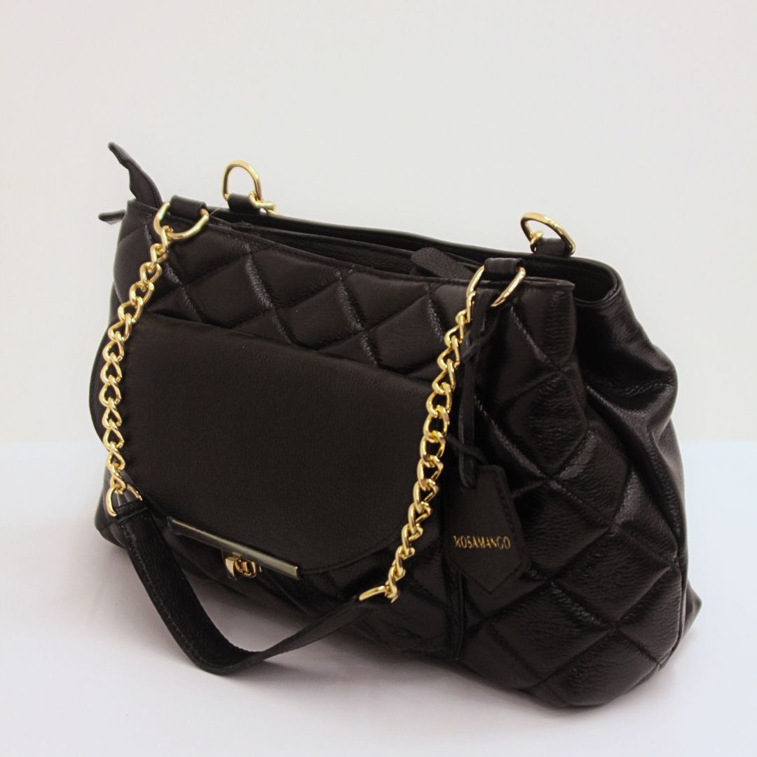 Bag Rosamango Couro Metalassê Square