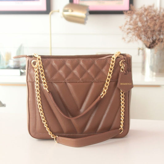Bag Rosamango Couro Tote Metalassê