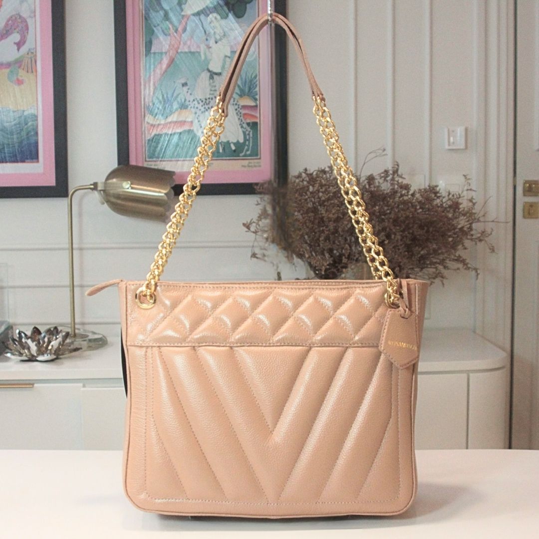 Bag Rosamango Couro Tote Metalassê