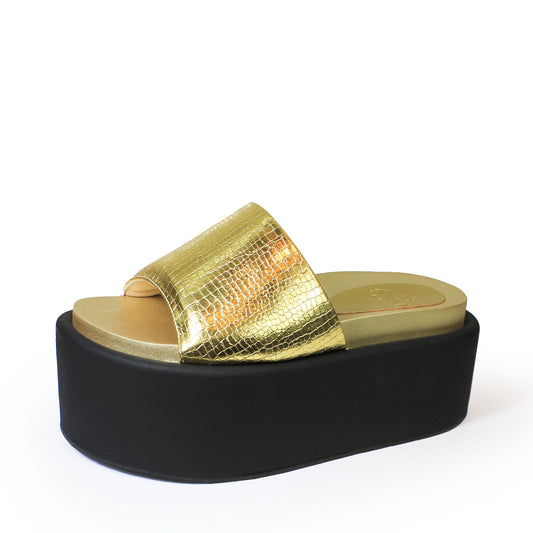 Flatform Anna Macedo Zoe Comfy Ouro BFF