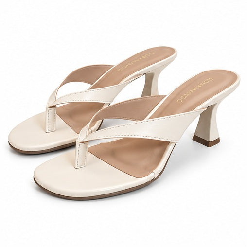 Par da mule de dedo Betty Slim off white Rosamango