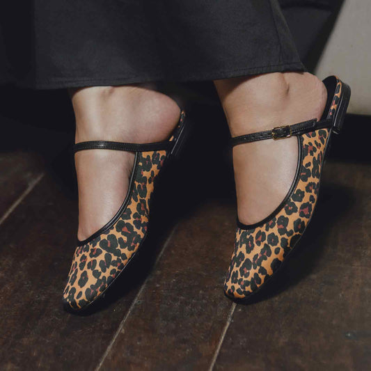 Mule Anna Mary Jane Animal Print BFF