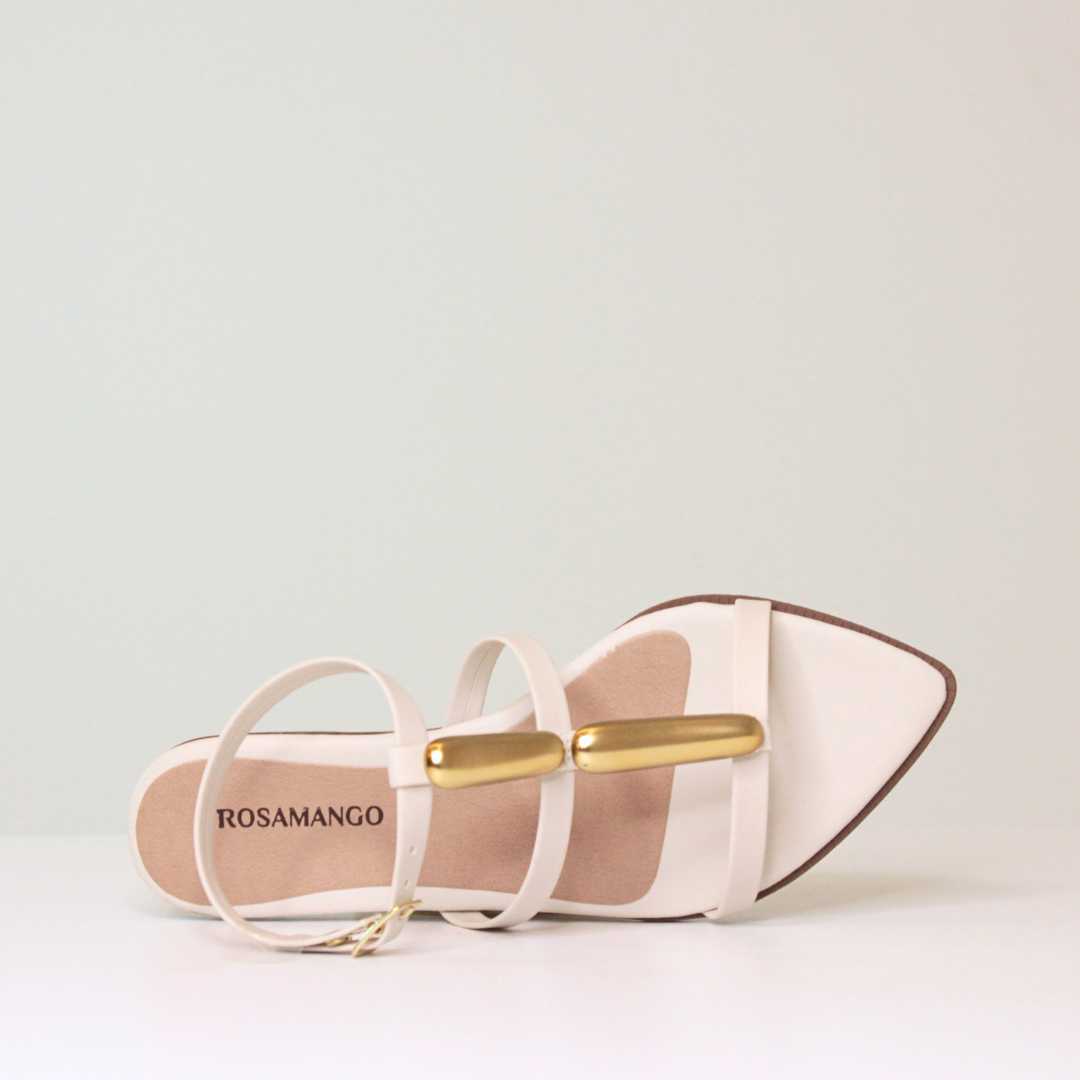 Rasteira Rosamango Bico Folha Snail