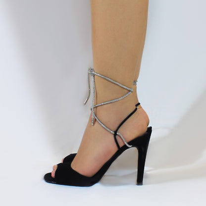 Sandália Olivia Anna Crystal Lace