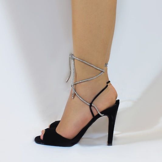 Sandália Olivia Anna Crystal Lace