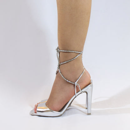 Sandália Olivia Anna Crystal Lace